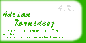 adrian kornidesz business card